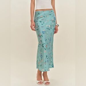 Reformation Layla Silk Skirt 0